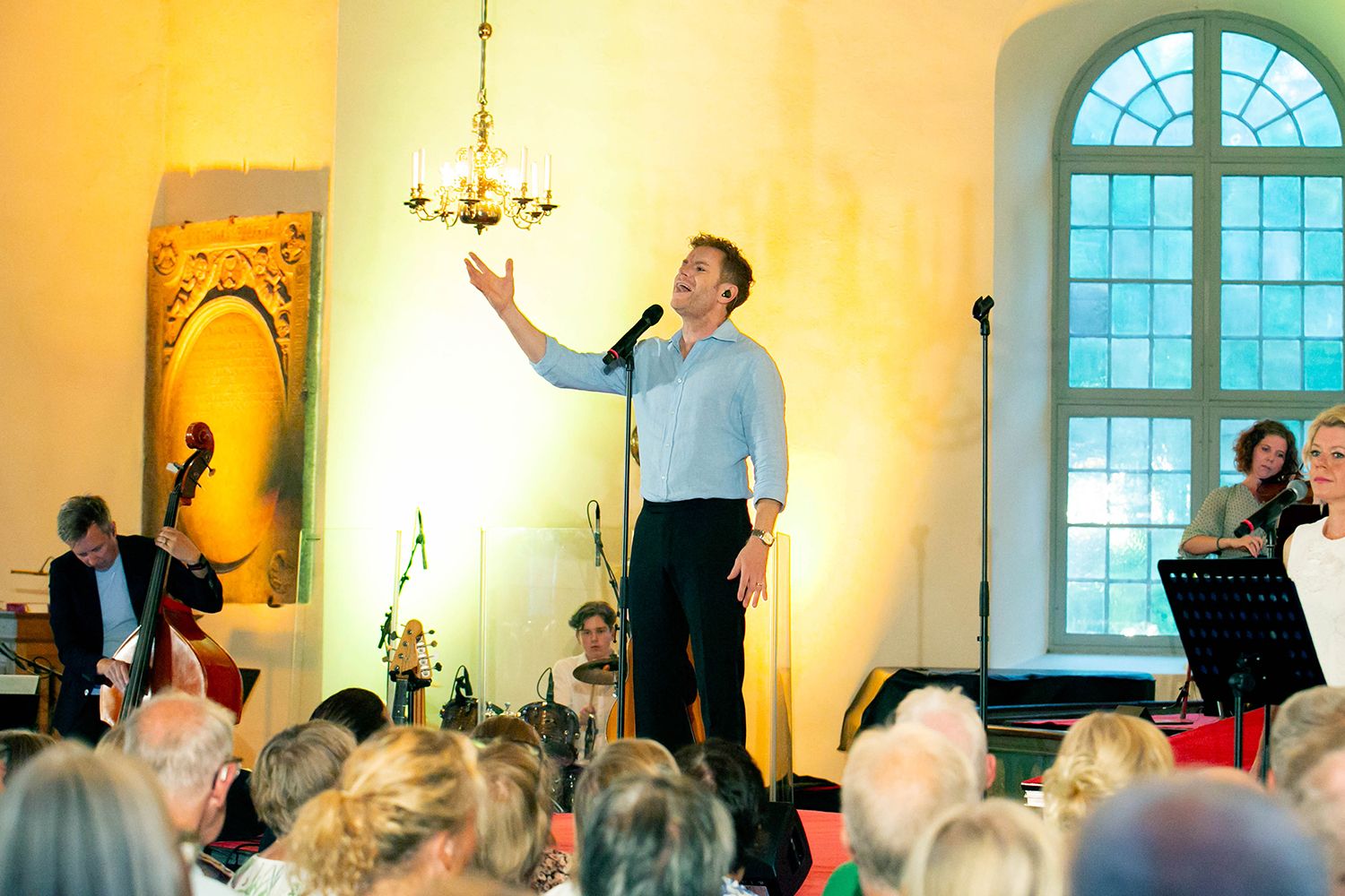 Sommarkonsert i Sankt Anna 2024. Peter Johansson och Matilda Grün. Fotograf Rebecca Nordin.