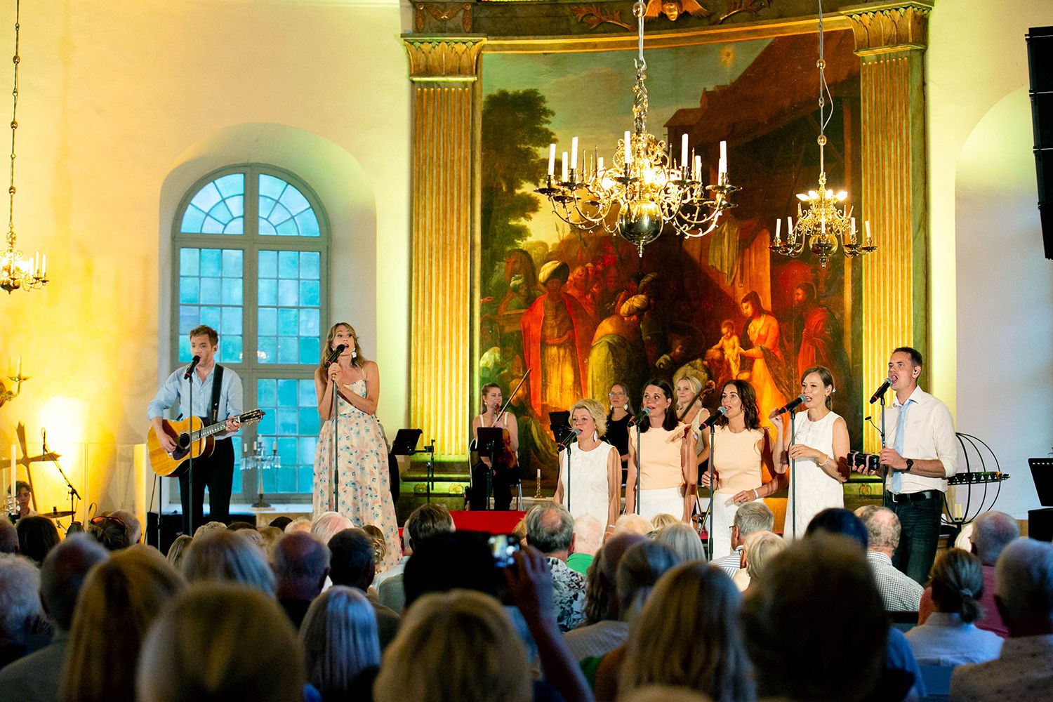 Sommarkonsert i Sankt Anna 2024. Peter Johansson och Matilda Grün. Fotograf Rebecca Nordin.