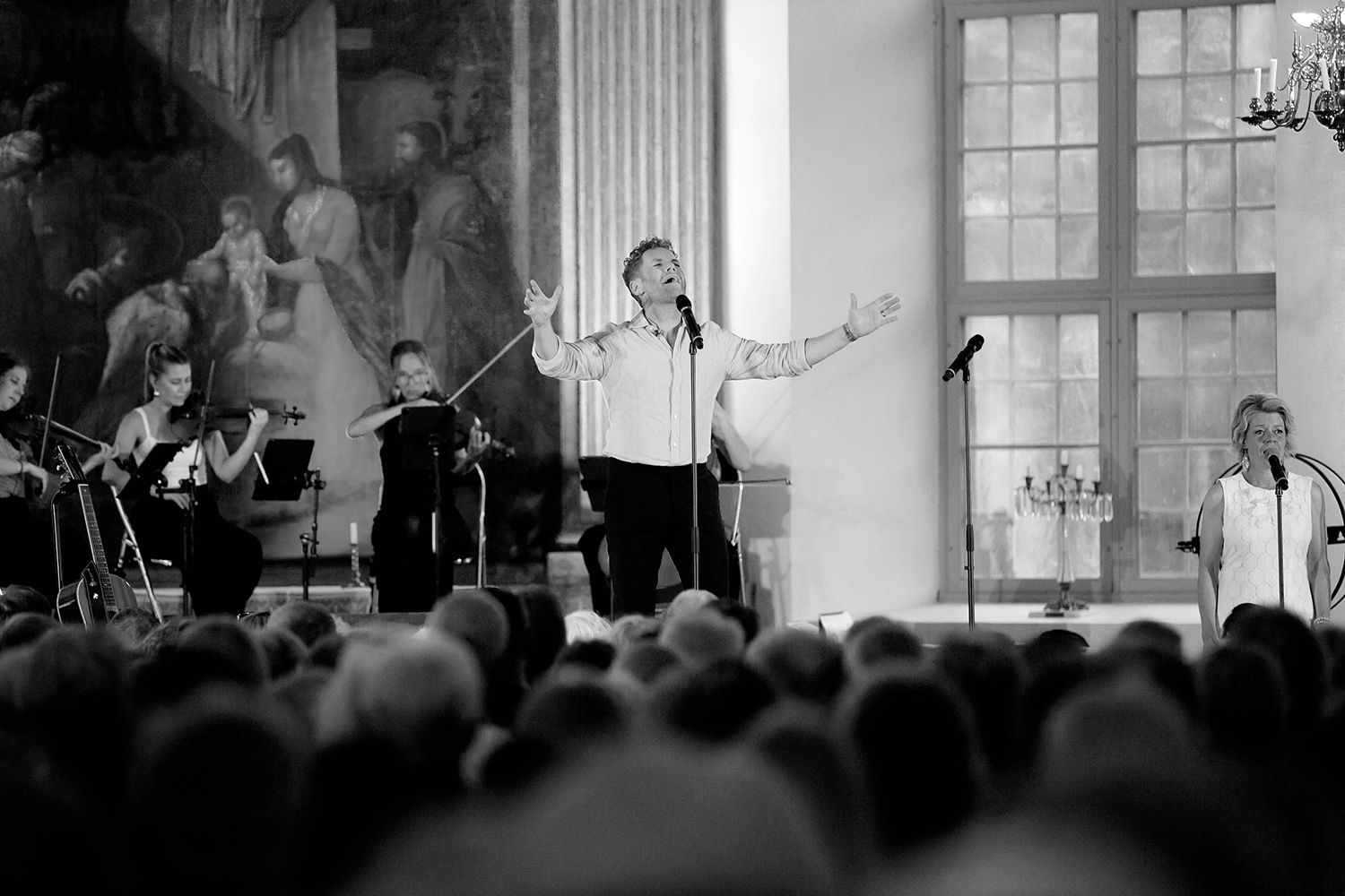 Sommarkonsert i Sankt Anna 2024. Peter Johansson och Matilda Grün. Fotograf Rebecca Nordin.