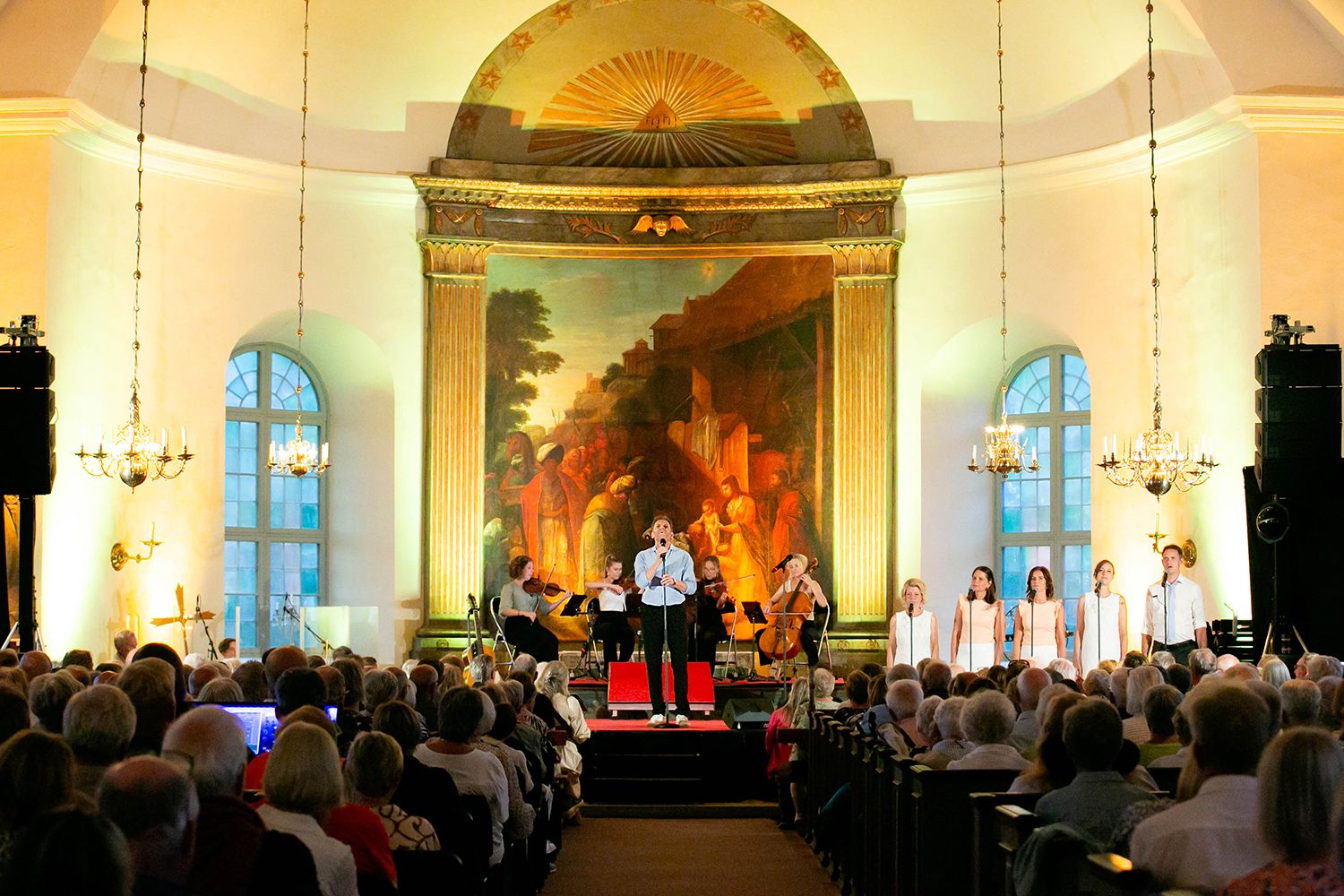 Sommarkonsert i Sankt Anna 2024. Peter Johansson och Matilda Grün. Fotograf Rebecca Nordin.