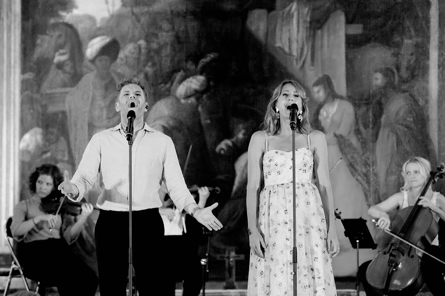 Sommarkonsert i Sankt Anna 2024. Peter Johansson och Matilda Grün. Footgraf Rebecca Nordin.
