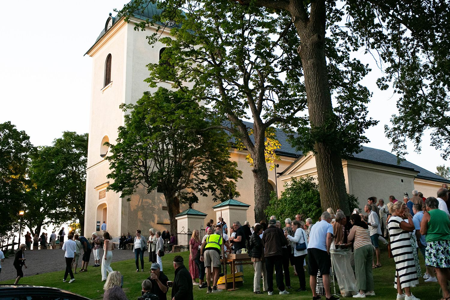 Sommarkonsert i Sankt Anna 2024. Peter Johansson och Matilda Grün. Footgraf Rebecca Nordin.