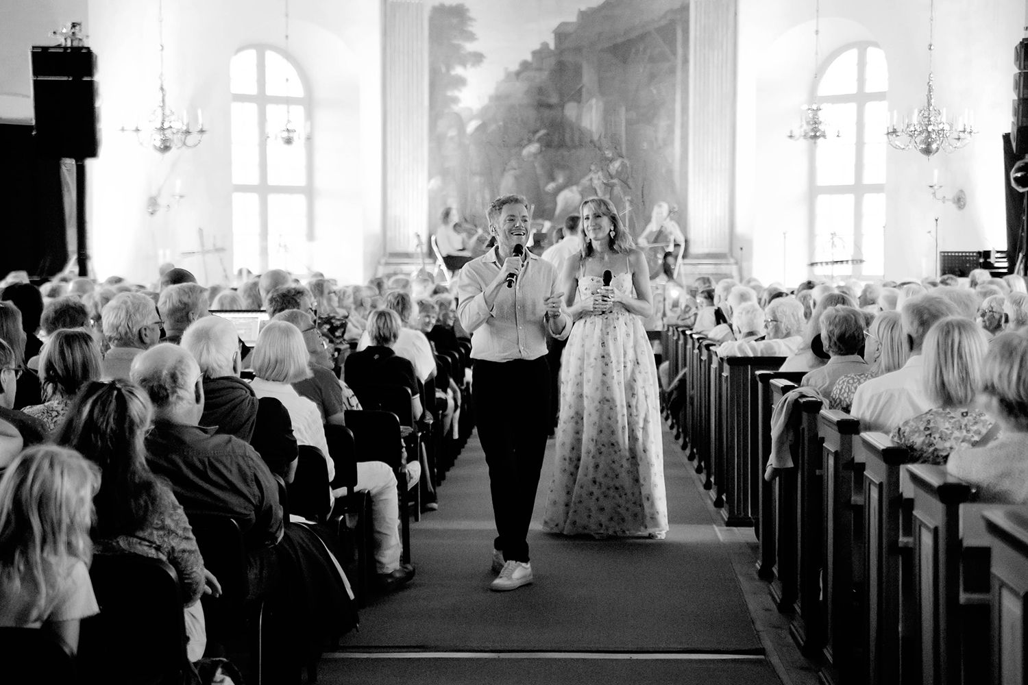 Sommarkonsert i Sankt Anna 2024. Peter Johansson och Matilda Grün. Fotograf Rebecca Nordin.
