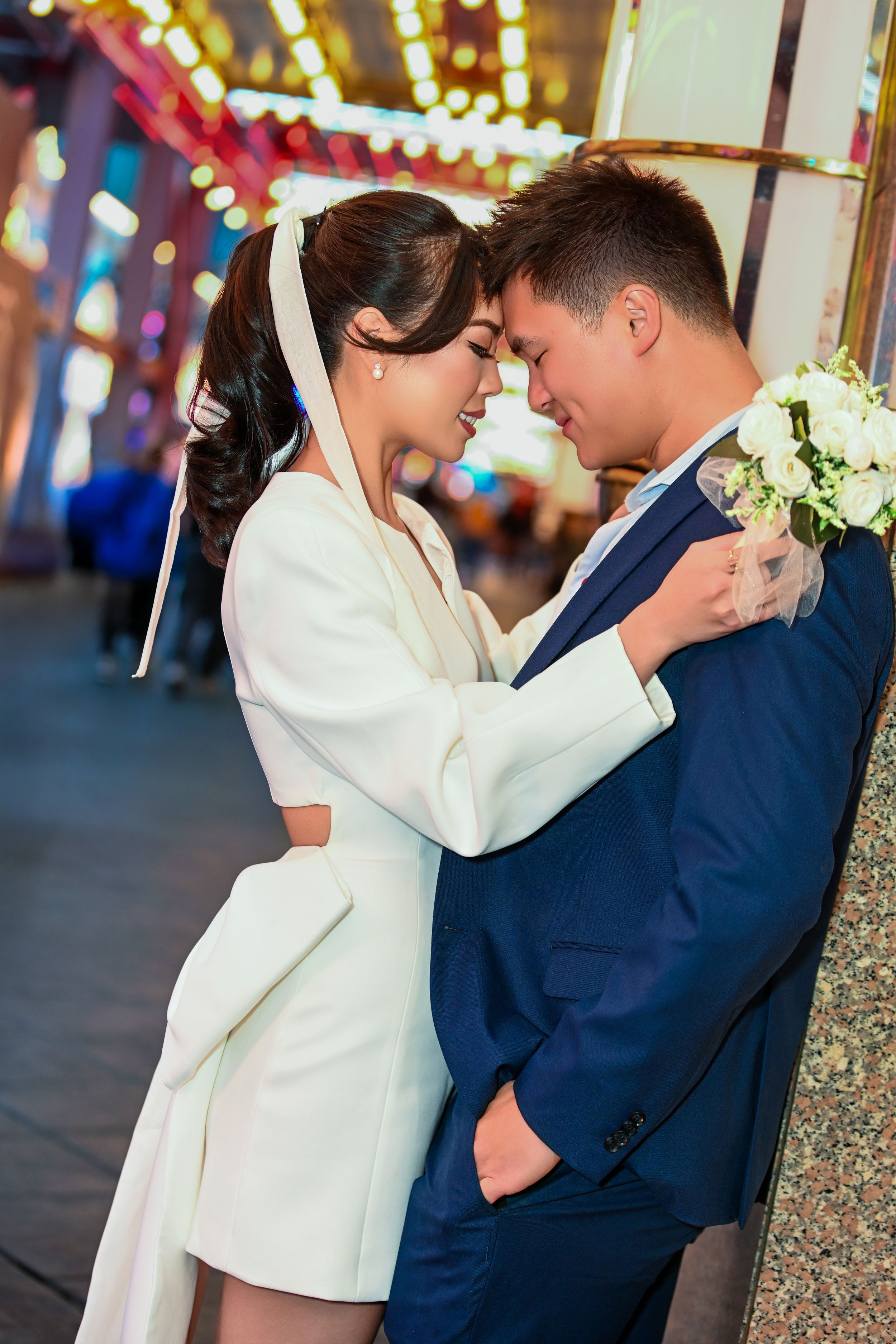 Romantic Engagement Portrait of Couple at Fremont  by Marley Domeck
