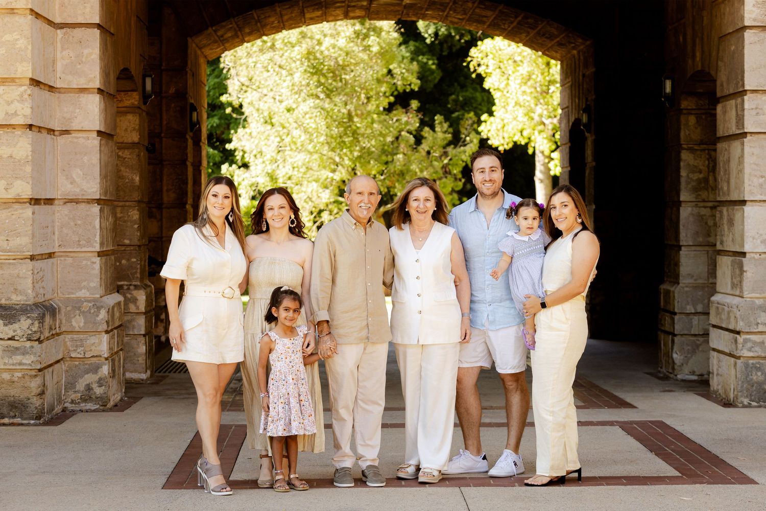 Family Portrait photographer Perth. Multi generation family portrait at UWA by Fremantle portrait photographer.