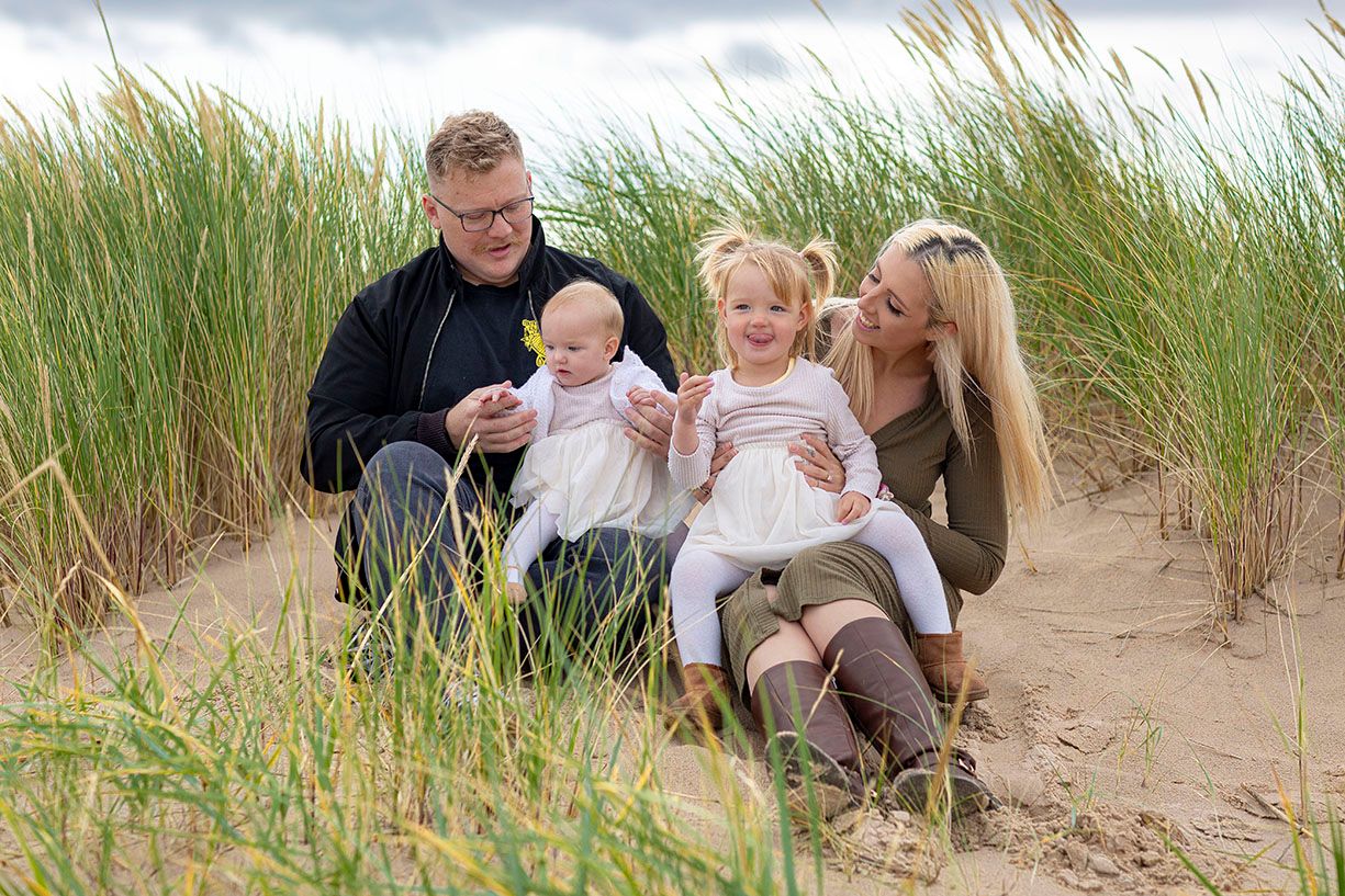 Fun family photoshoot taken at lossie beach