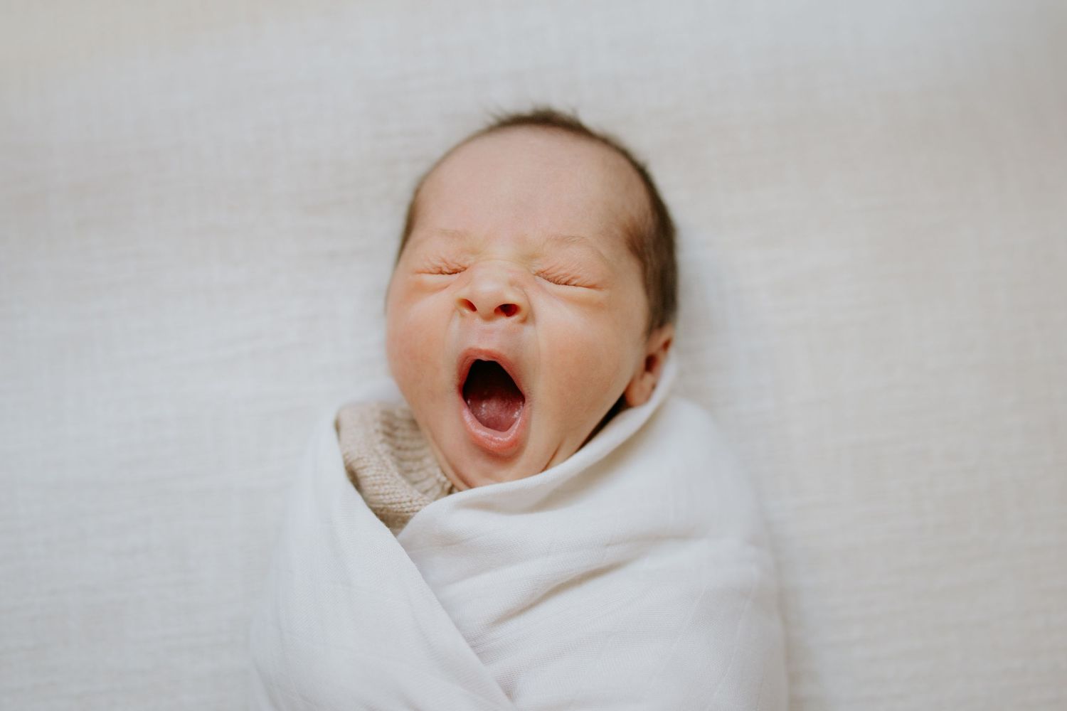 Newborn photography Adelaide, Newborn baby yawning
