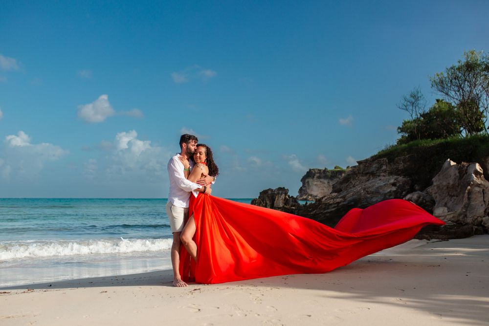 Flying dress Punta Cana, Photo session on the beach. For woman, couple, celebrate birthday,  anniversary
