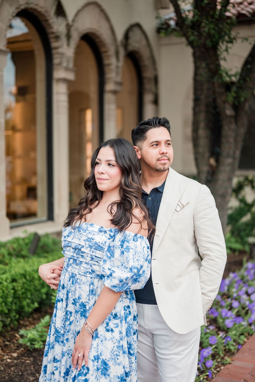 Highland Park Village engagement session.