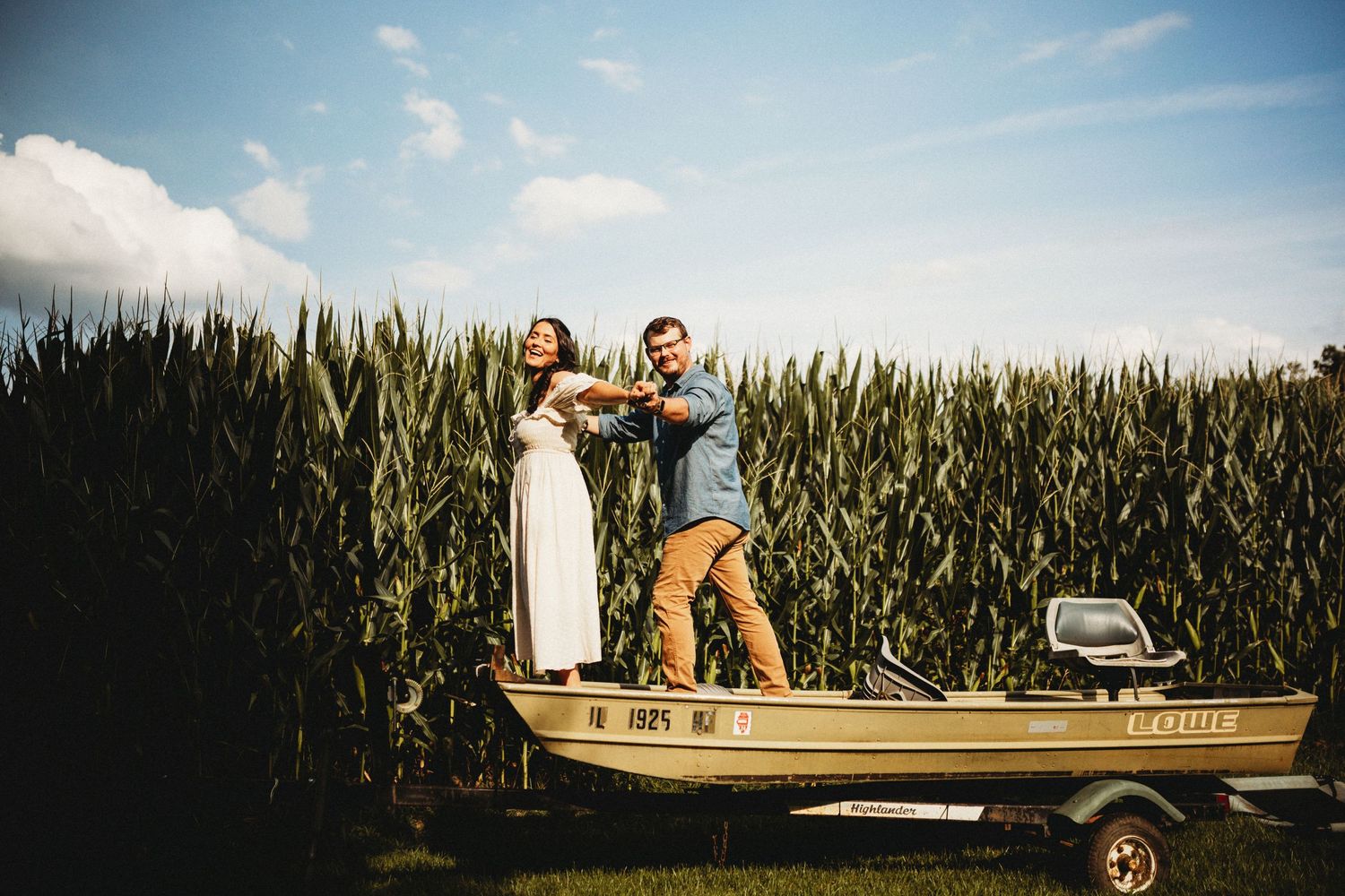 Couple on a boat
