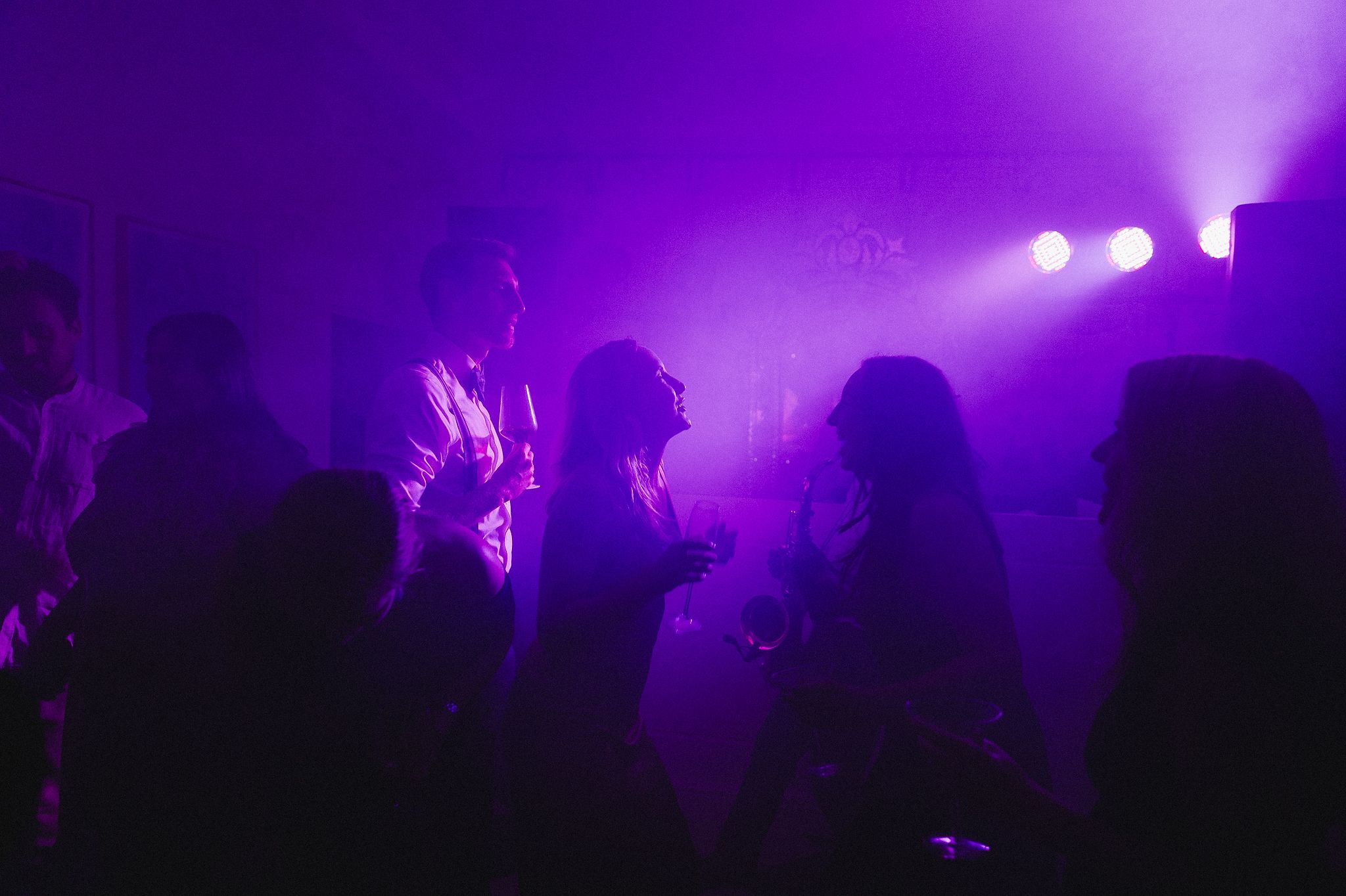 Guests dancing at La Cotte indoor reception, Cape Winelands wedding
