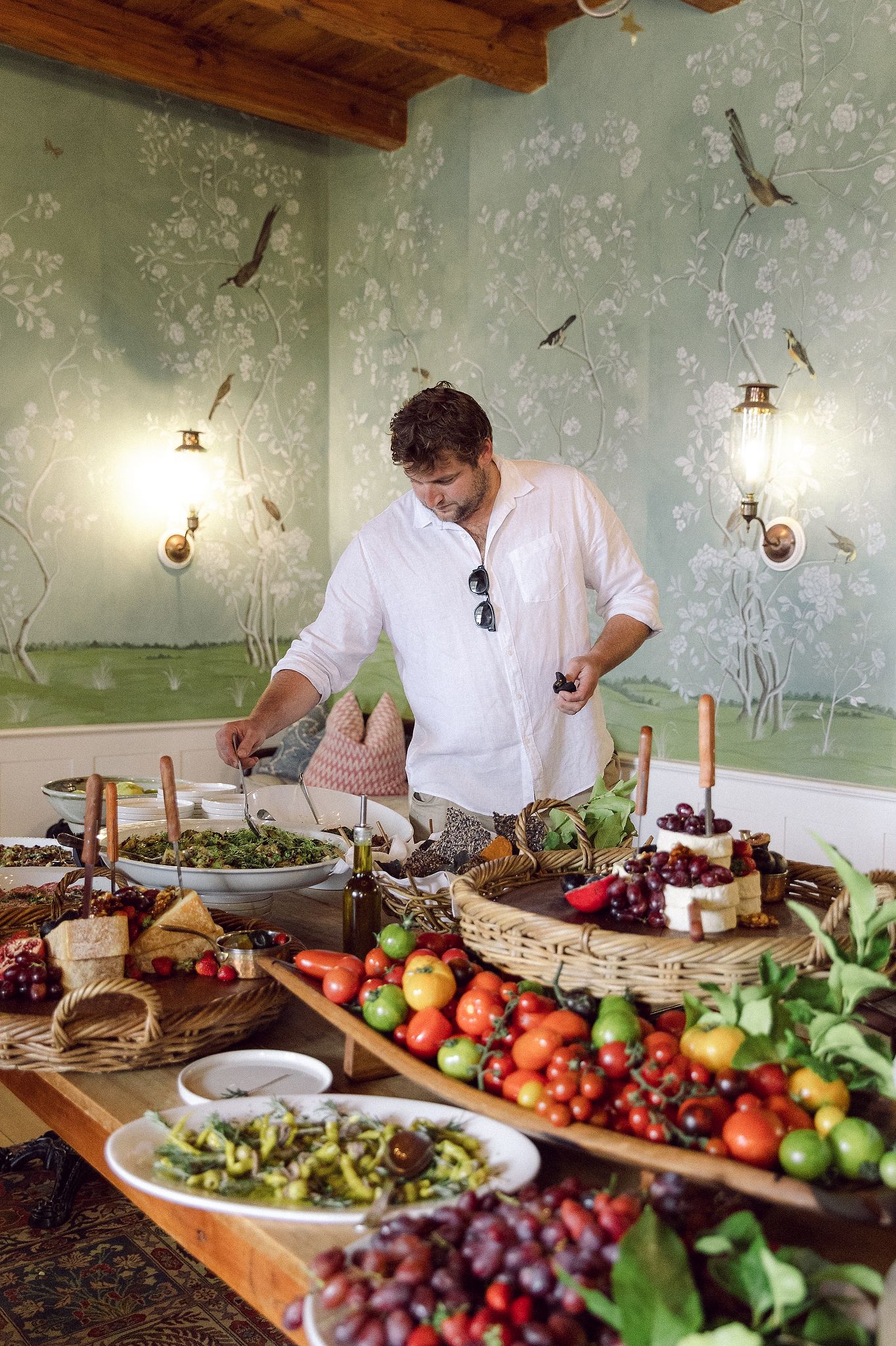 Wedding harvest table at La Cotte, Cape Winelands