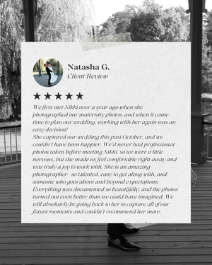 wedding client reviews Nicole Byers photography five stars
