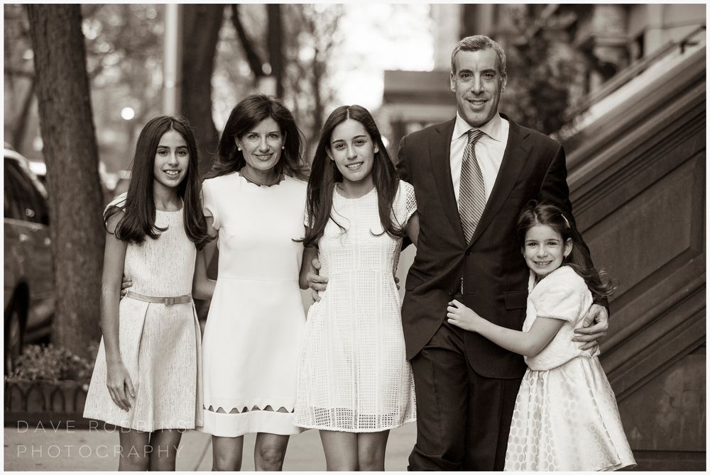 Group portraits taken outdoors with matching white outfits against a natural background.