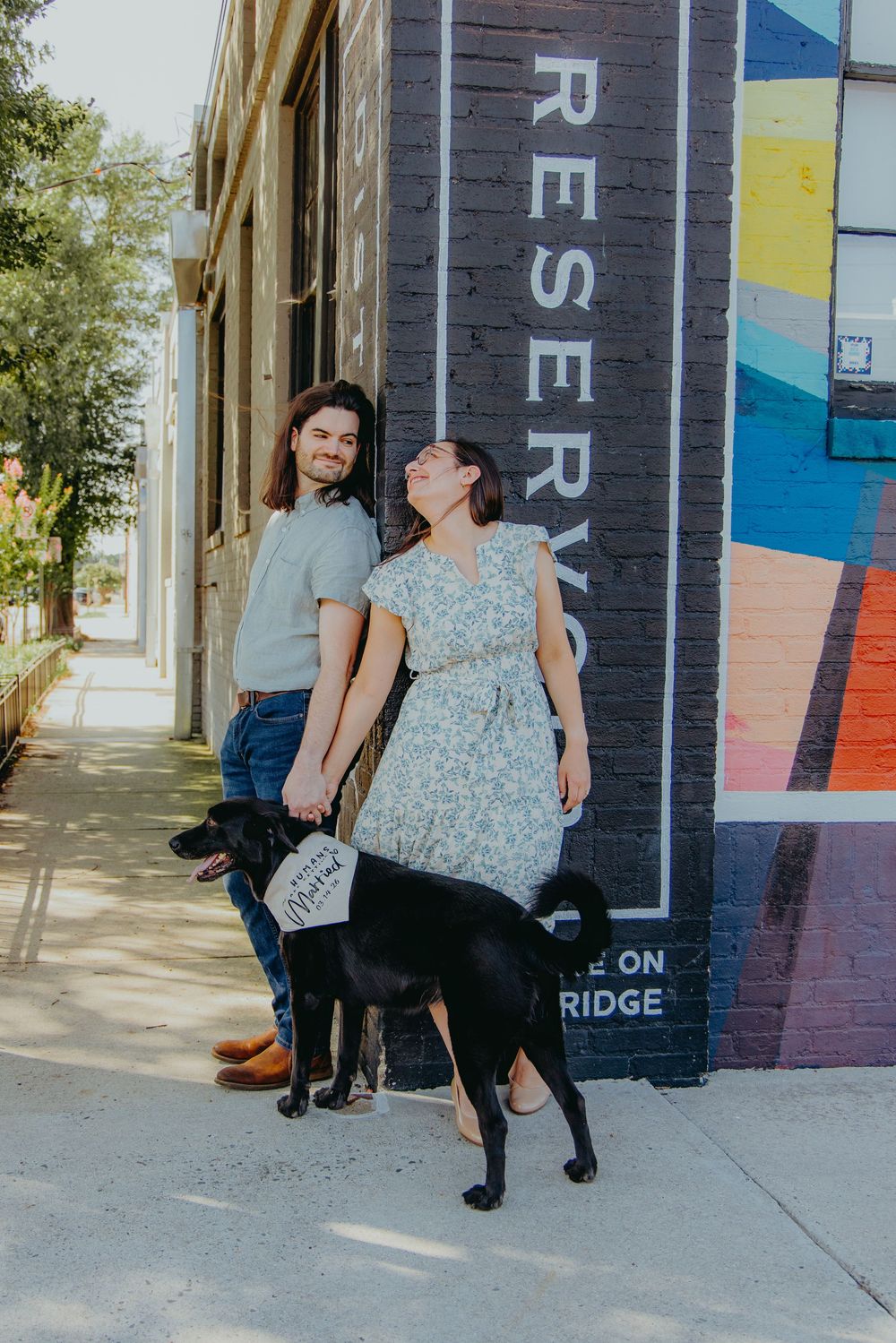 Richmond Scott's Addition engagement session with murals