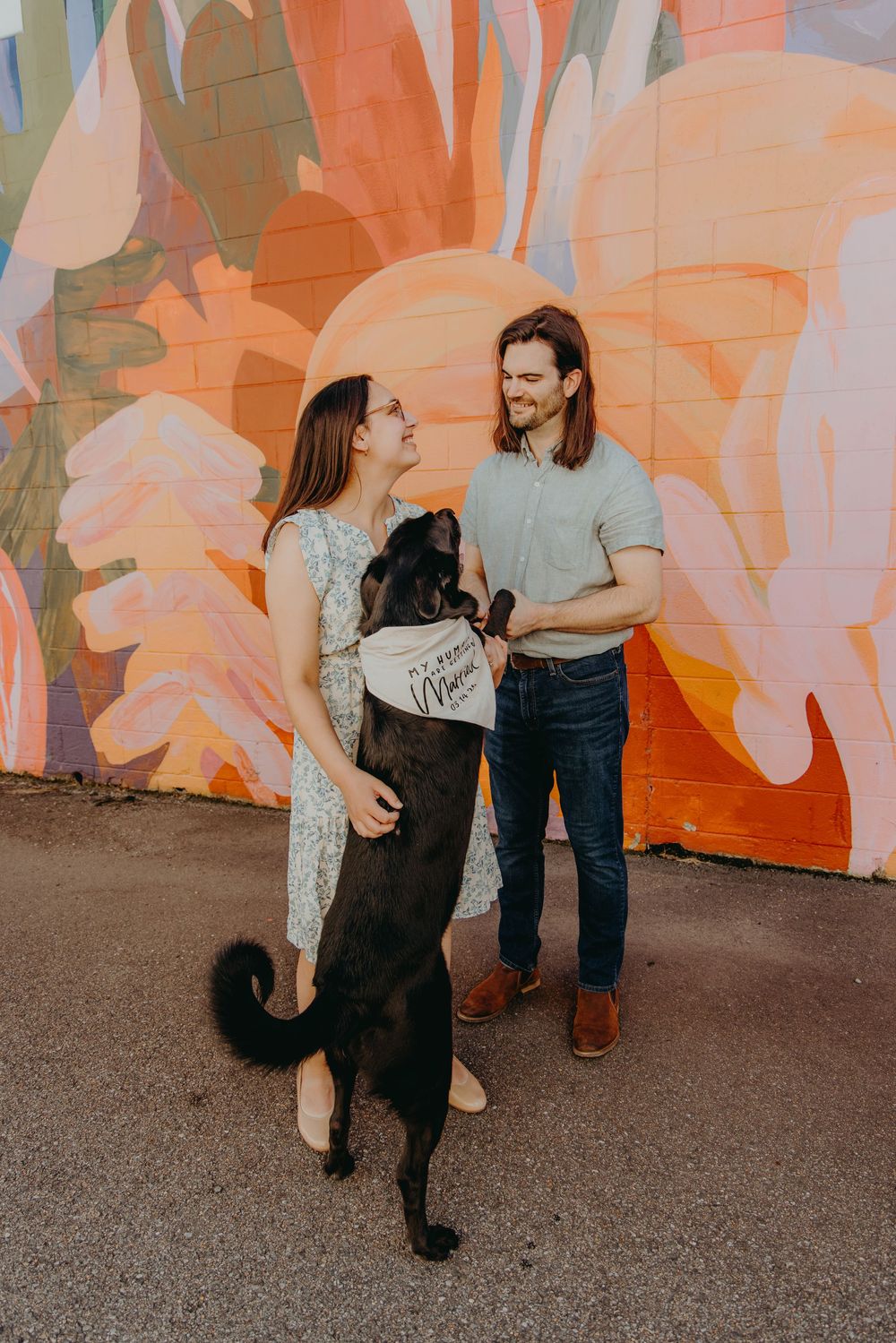 Richmond Scott's Addition engagement session with murals