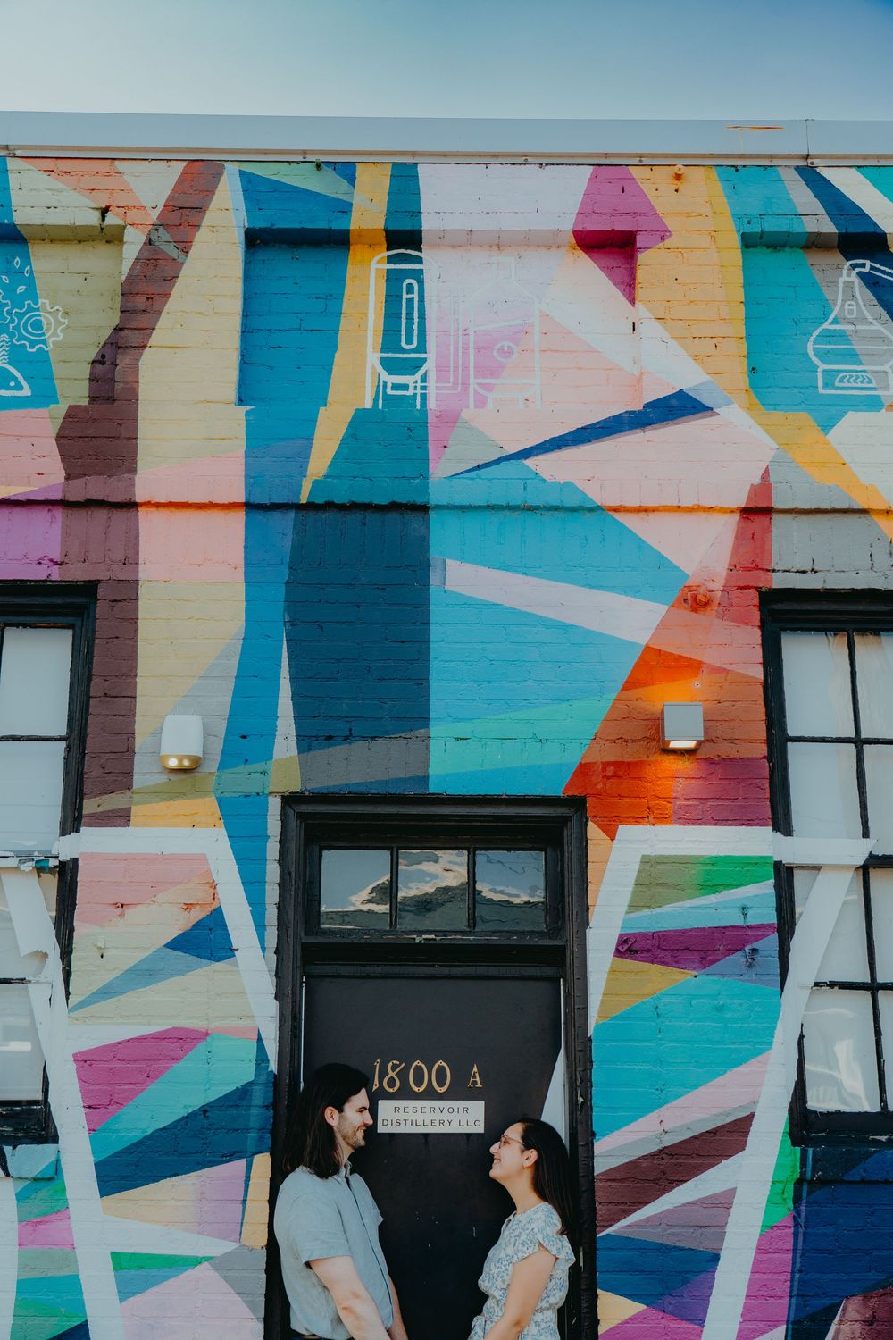Richmond Scott's Addition engagement session with murals