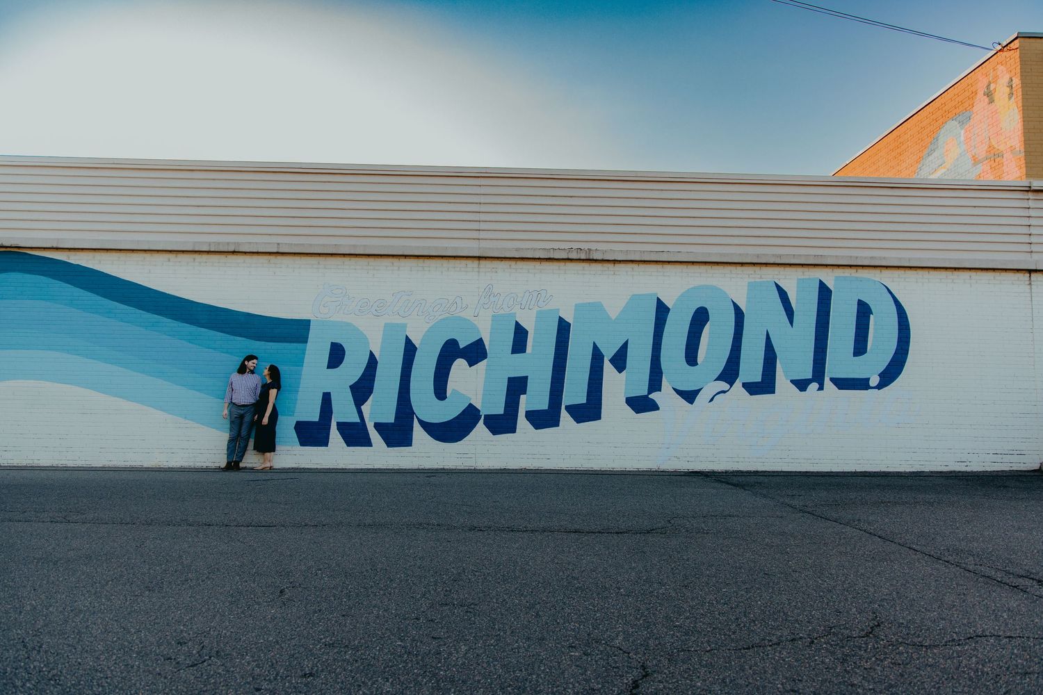 Richmond Scott's Addition engagement session with murals