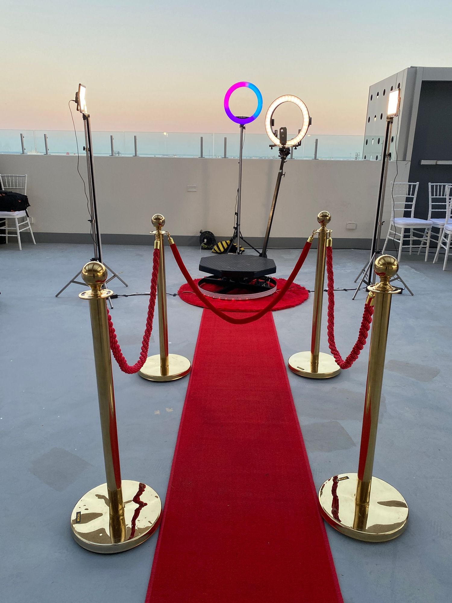 Our 360 platform video booth.