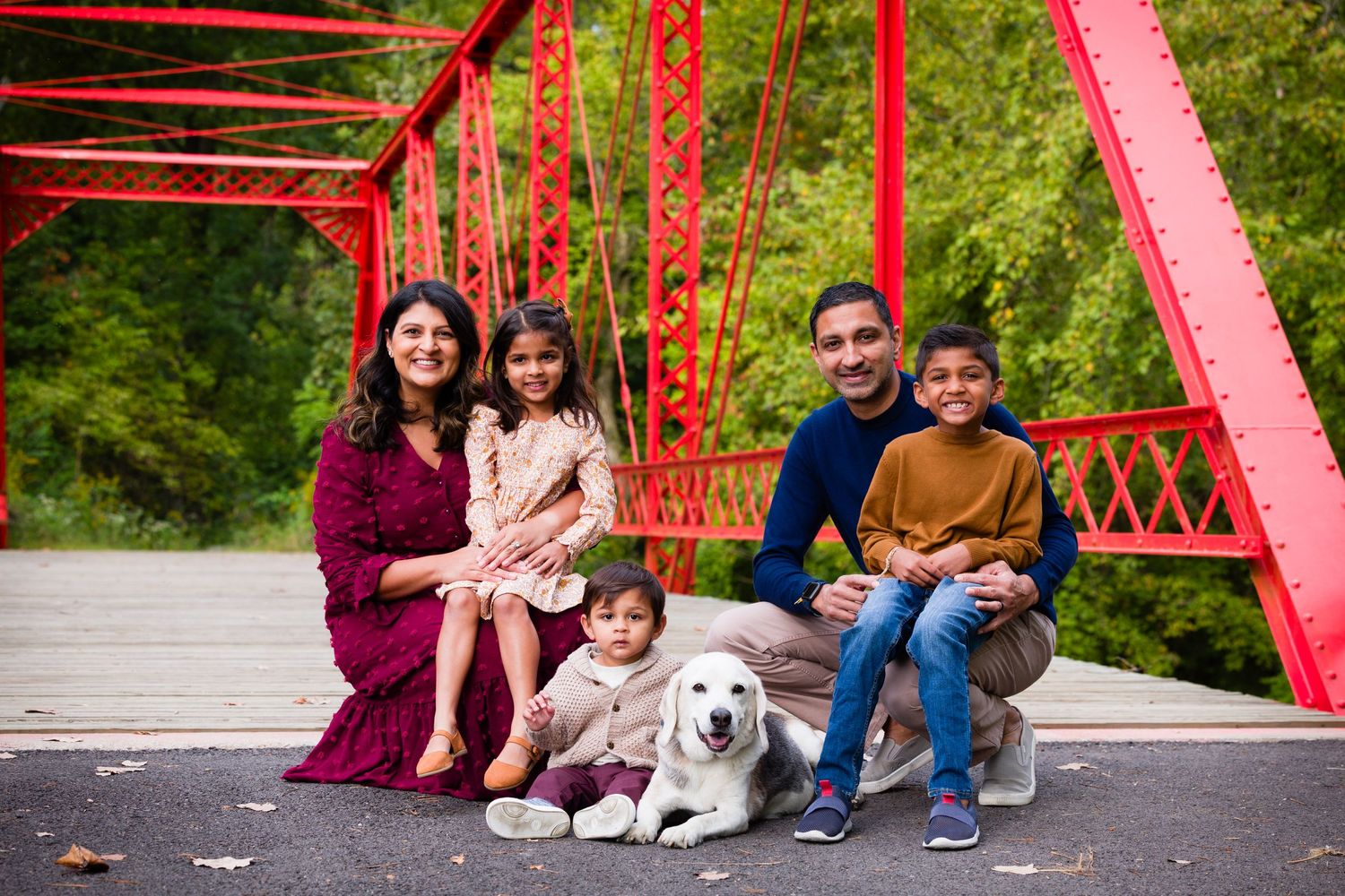 The red bridge at Holiday Farms is a great backdrop.