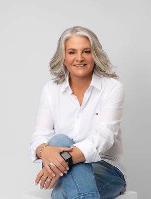 senior woman gray hair modeling portfolio studio natural portraits minimal retouch elegant mature model Sarasota