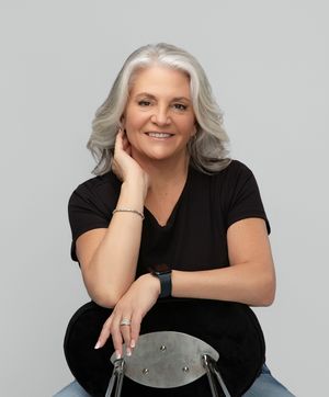 senior woman gray hair modeling portfolio studio natural portraits minimal retouch elegant mature model Sarasota