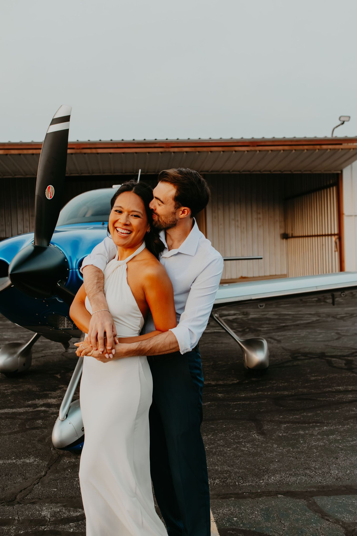 New Jersey engagement photographer, private airplane engagement session NJ, airport engagement photos New Jersey, unique engagement photos