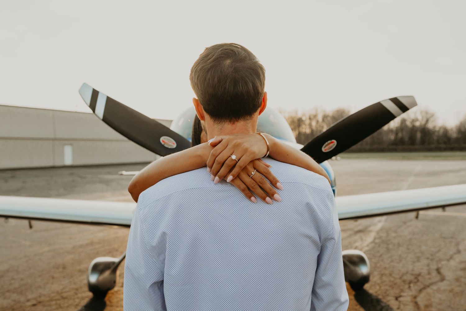 New Jersey engagement photographer, private airplane engagement session NJ, airport engagement photos New Jersey, unique engagement photos