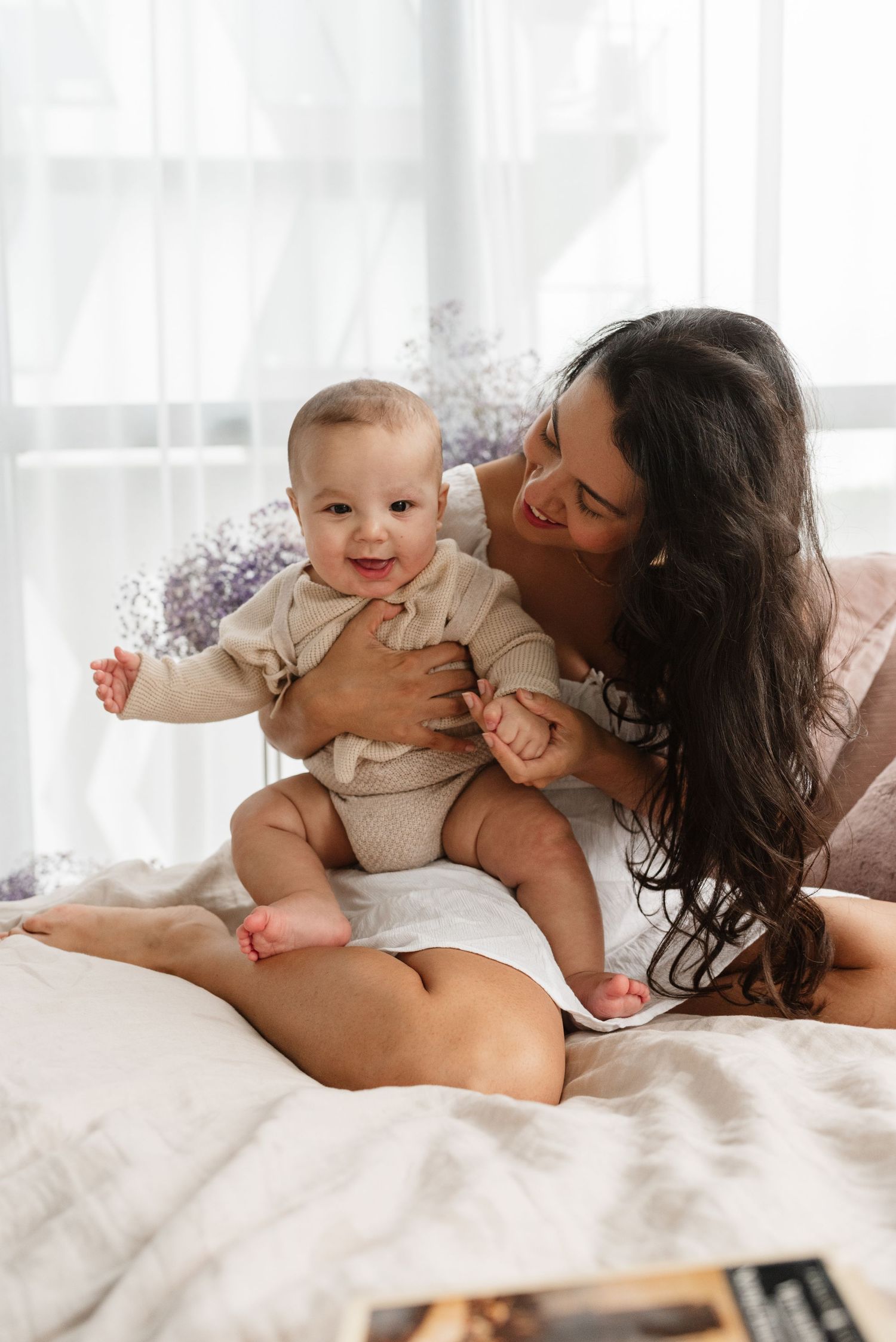 Mom and baby boy at Toronto Junction studio family photoshoot light and airy style by Jess GC Photographer