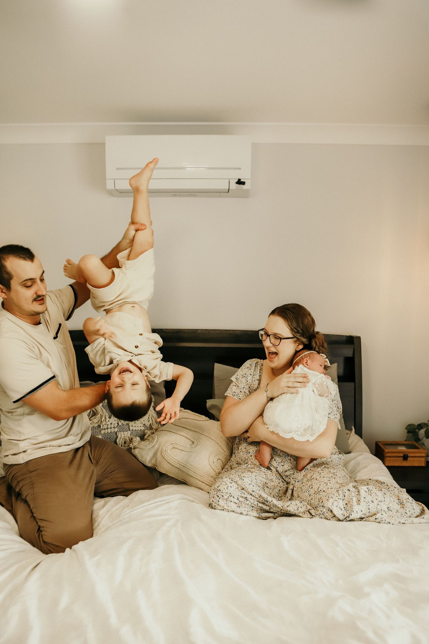 Hanging around during a newborn lifestyle session