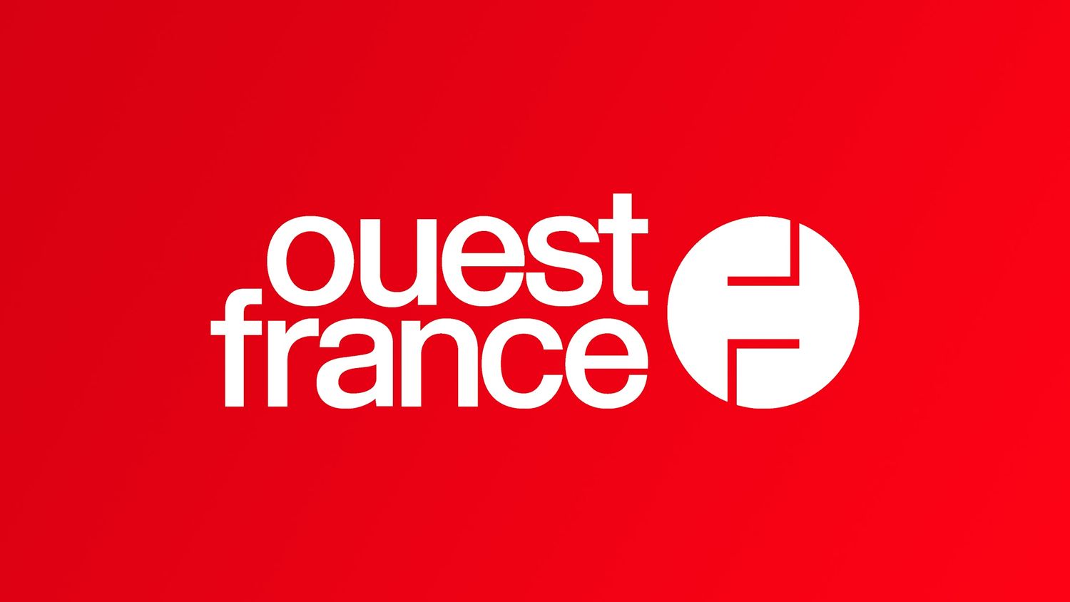 Ouest France logo in white text on a bright red background.