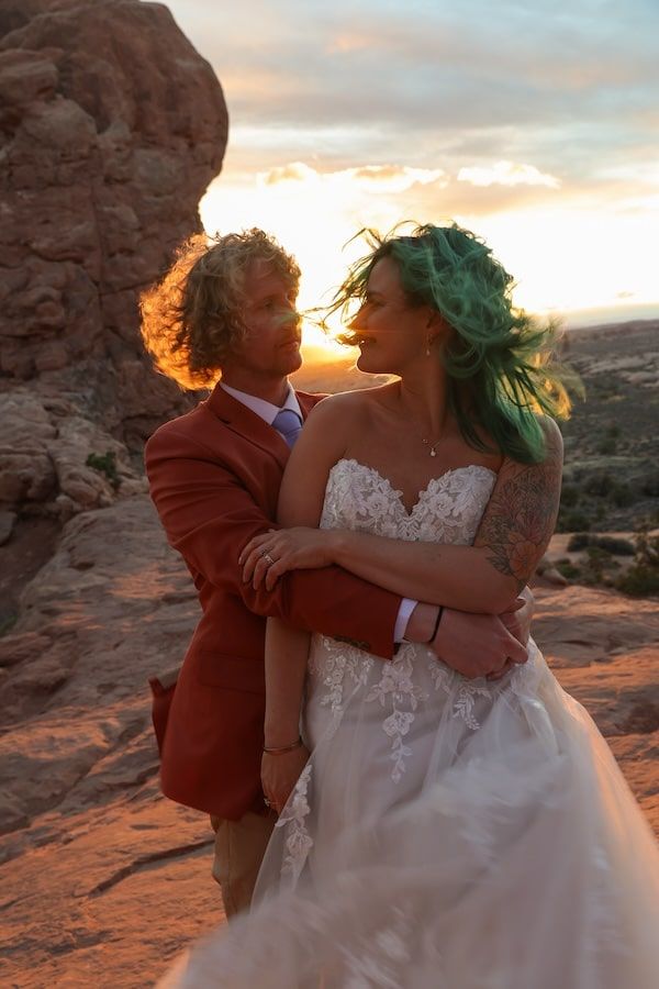 intimate wedding in arches national park