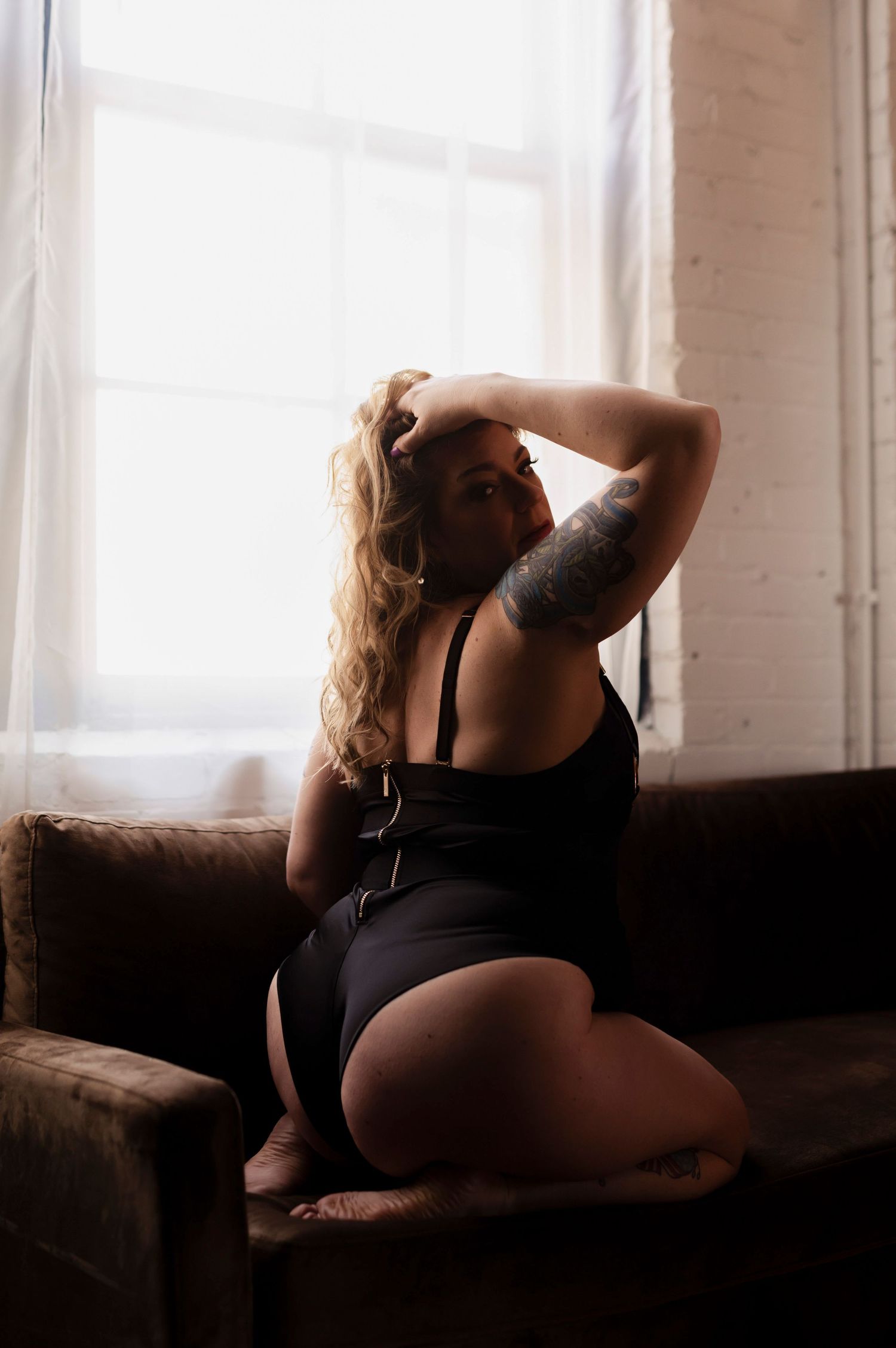 woman boudoir photoshoot buffalo NY alex z photography