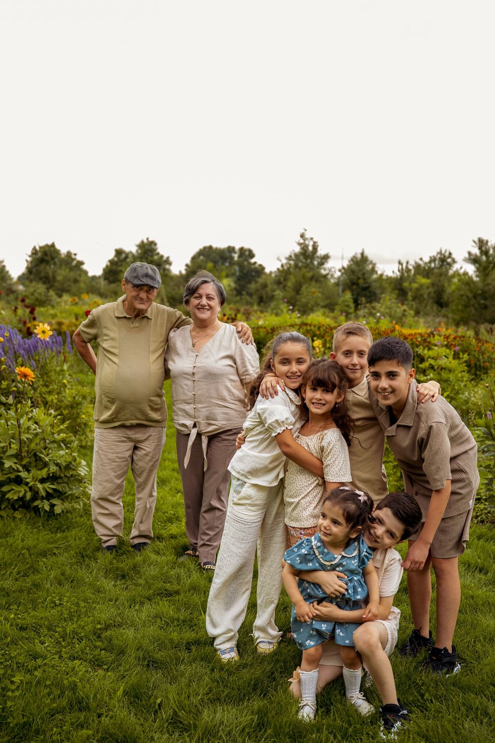 Familieshoot buiten golden hour