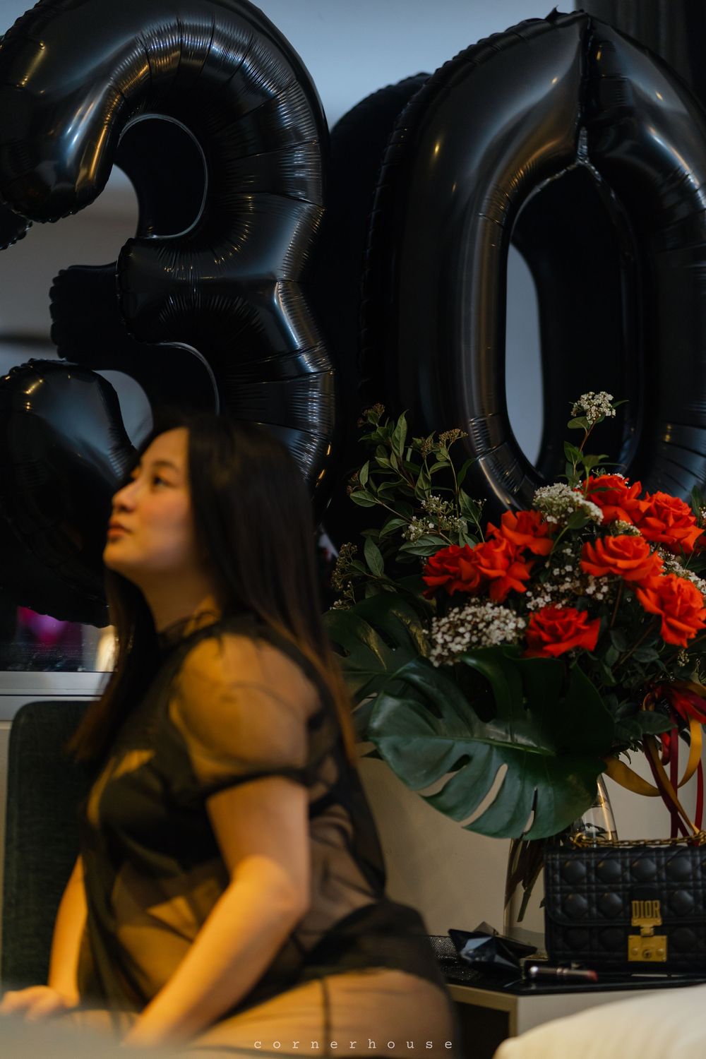 Moody and atmospheric photo series featuring red roses and dark lighting with artistic shadows.