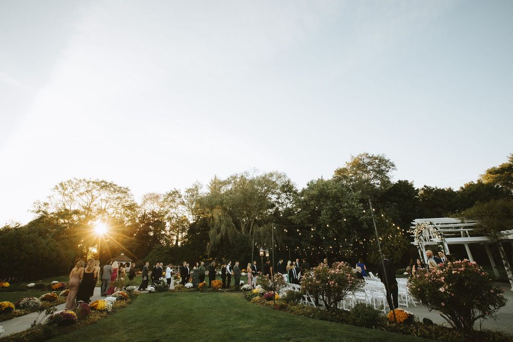 Guests before ceremony at The Vineyards at Aquebogue