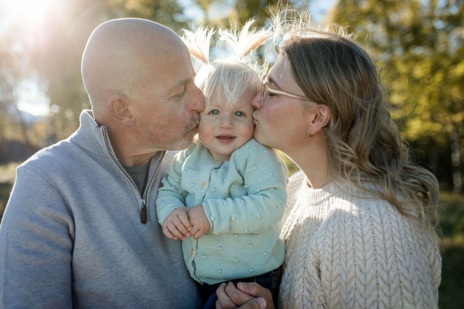 Beautiful fall family mini sessions with toddler in Kananaskis mountains by Calgary's Love & Sunshine Photography.