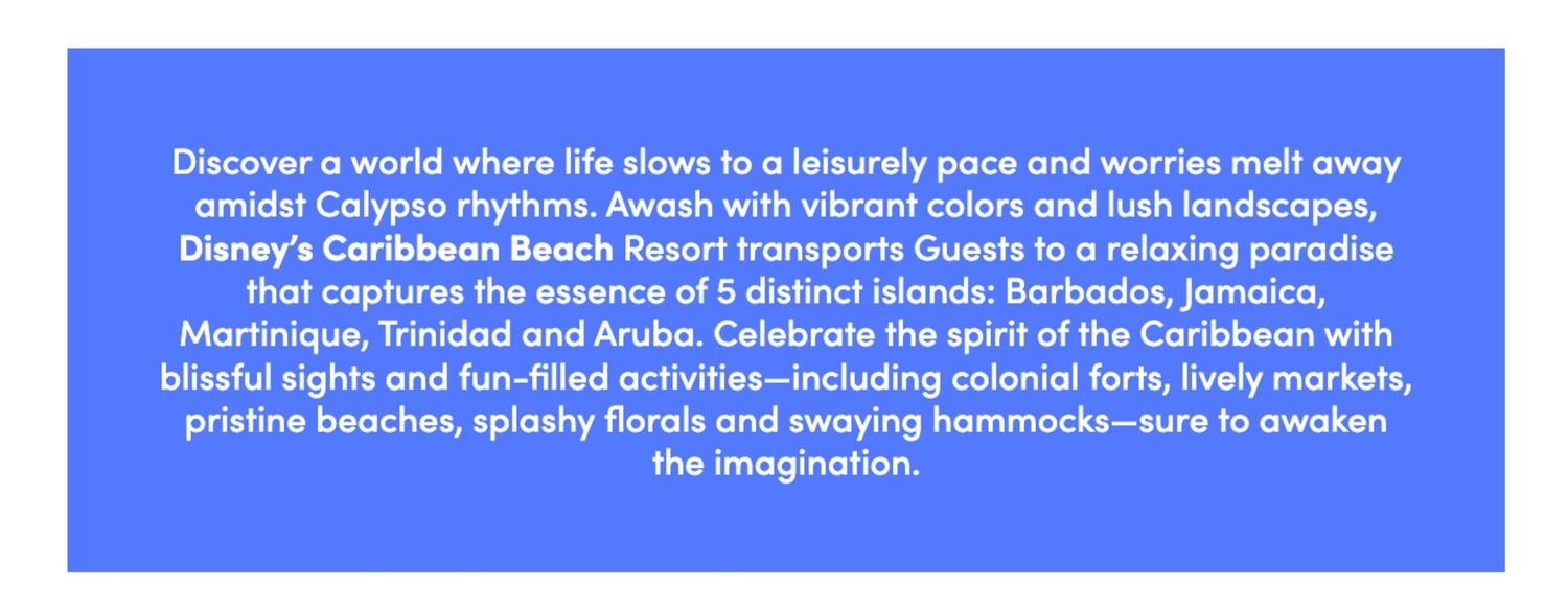 A blue text panel describing Caribbean spirits and how they interweave folk stories with moonshine distilling.