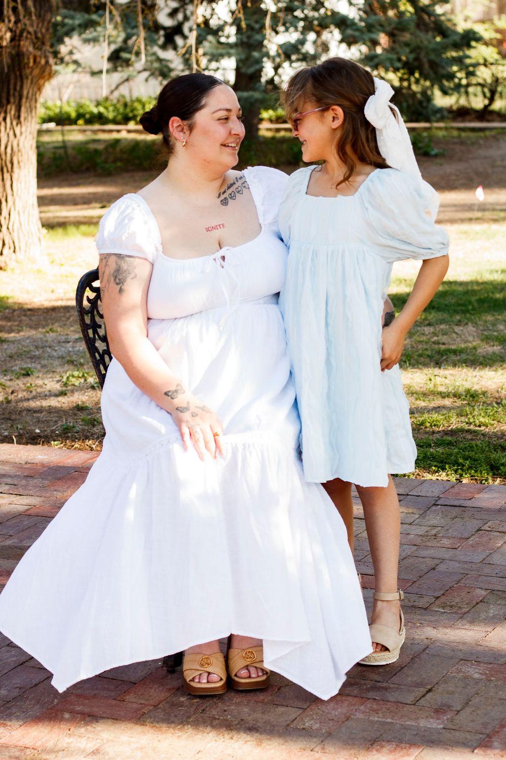 A mother and daughter during a mommy & me photo session in Amarillo, Texas