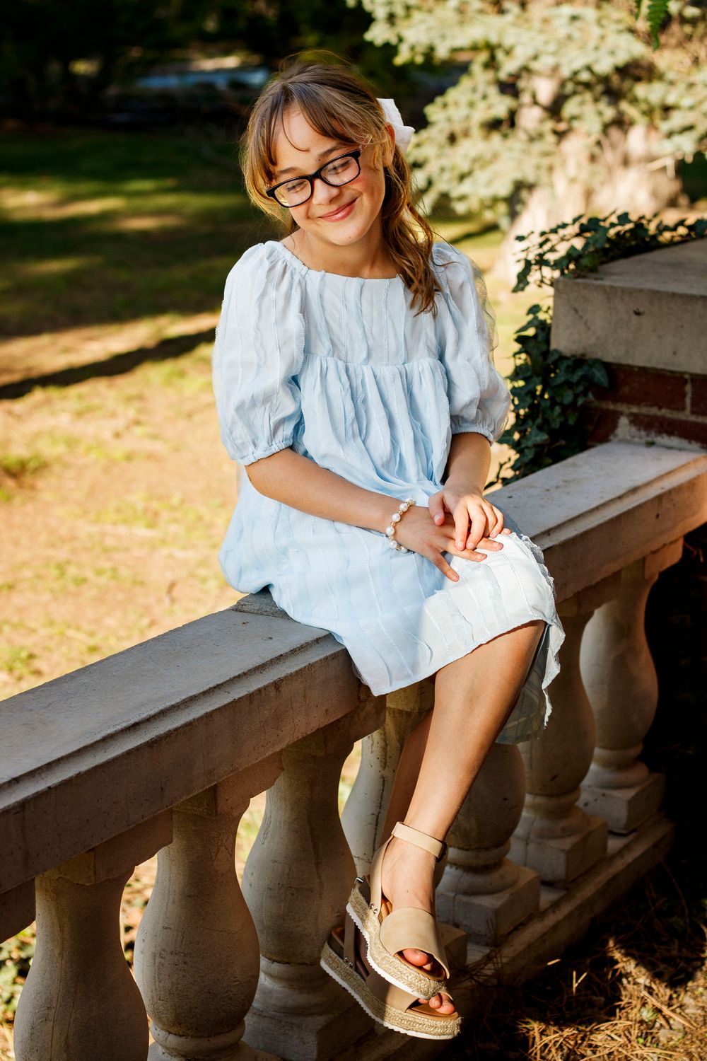 A young girl during a mommy & me photo session in Amarillo, Texas