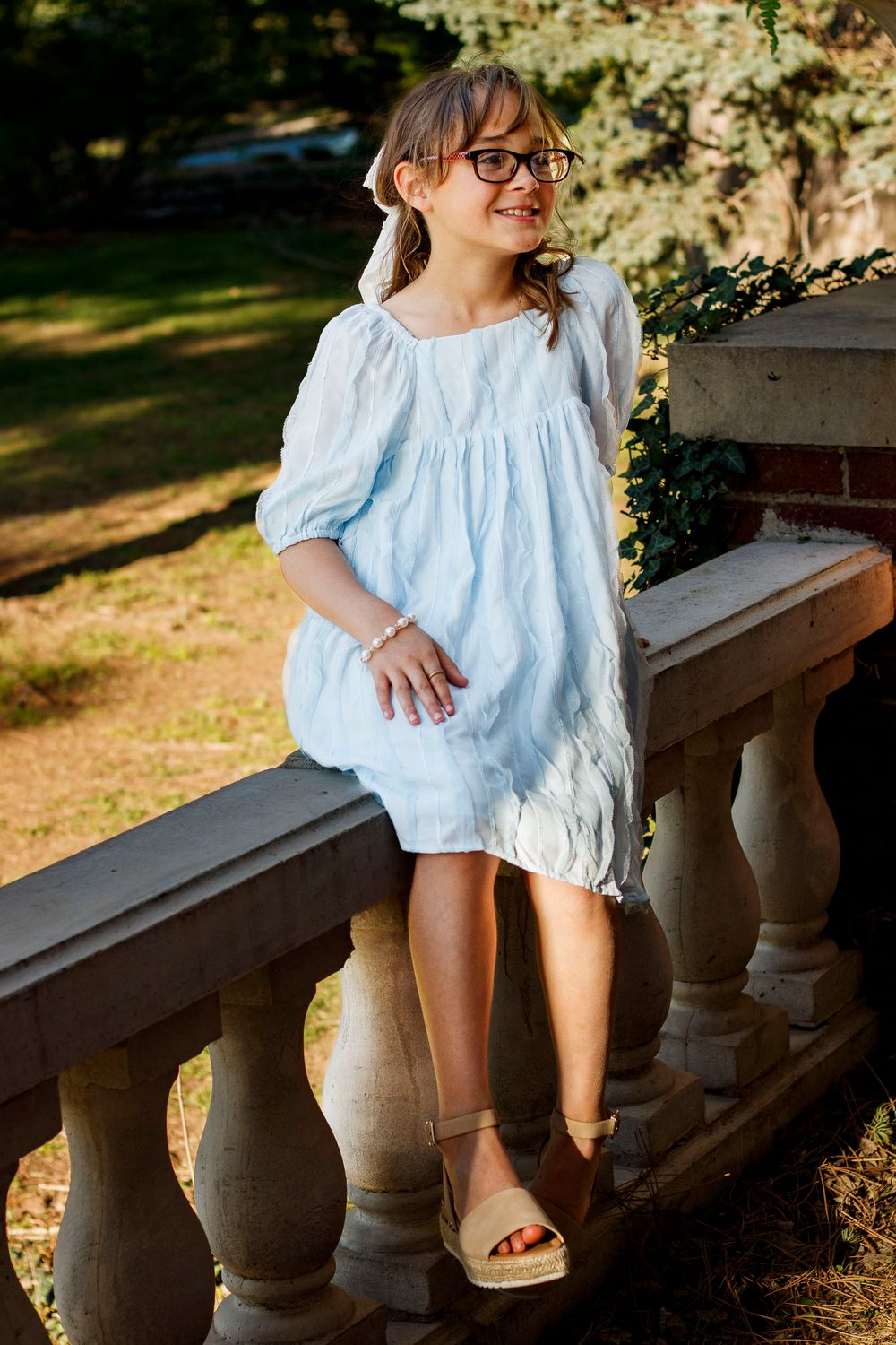 A young girl during a mommy & me photo session in Amarillo, Texas