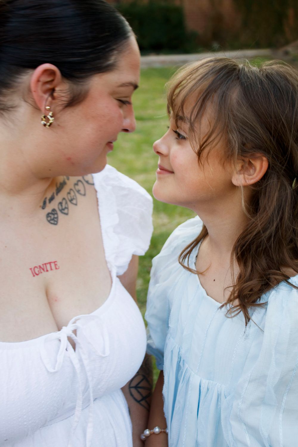 A mother and daughter during a mommy & me photo session in Amarillo, Texas