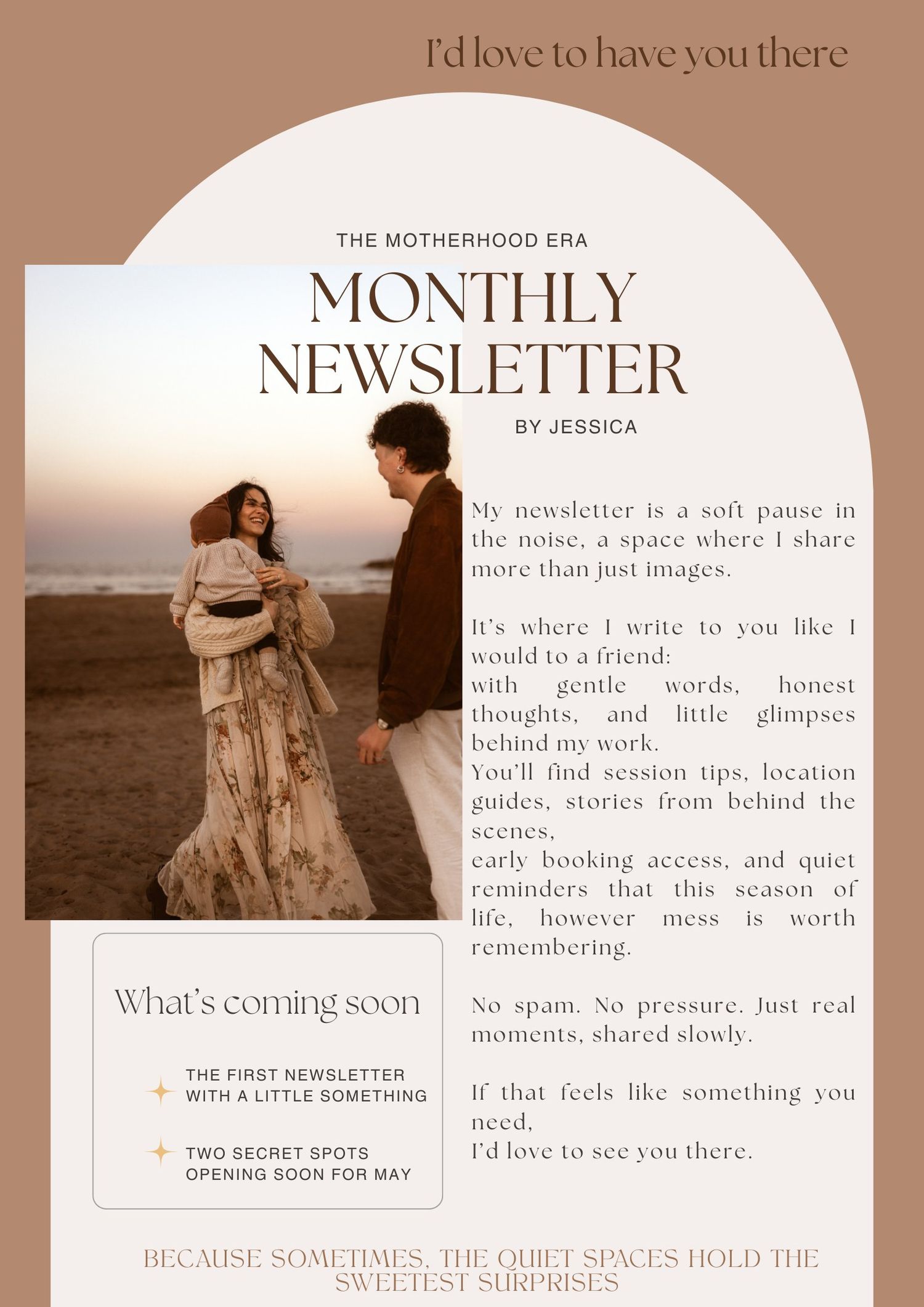 newsletter for The motherhood Era Stories by a Javea family photographer