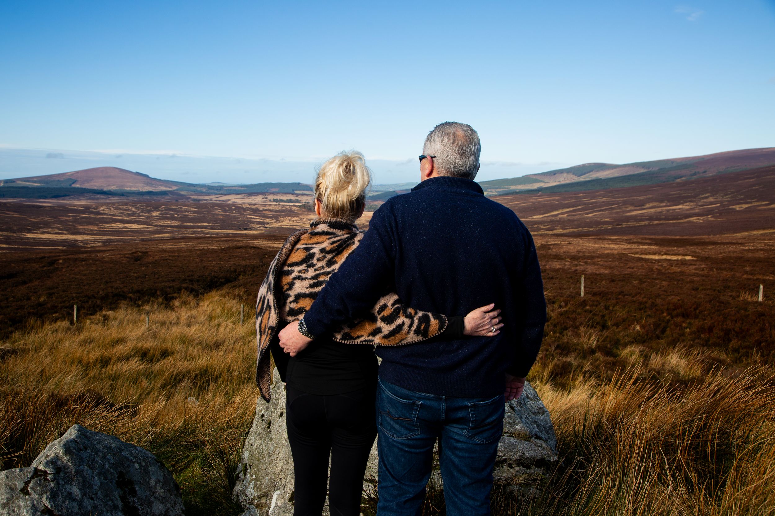 contented couple enjoying the hidden gems of wicklow.