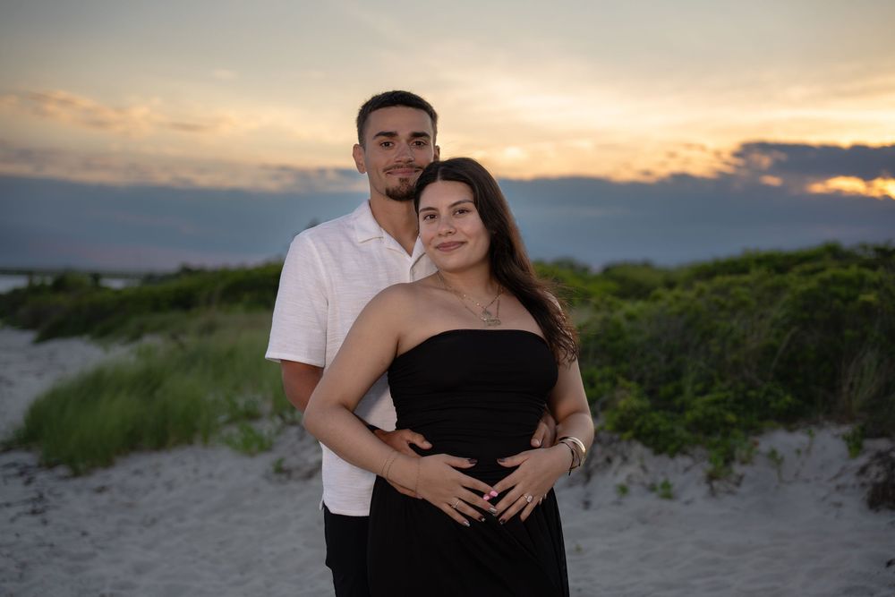 Engagement - Beach Flash Photography (portraits)