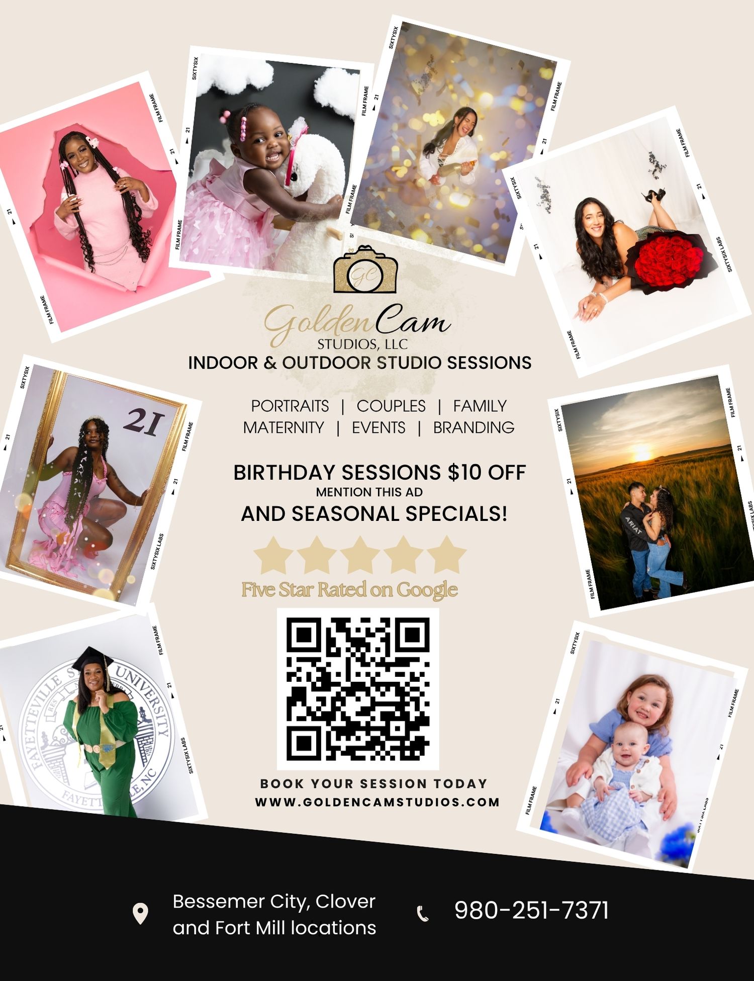 Best affordable near me Photographer in Gastonia, North Carolina and Fort Mill, South Carolina flyer