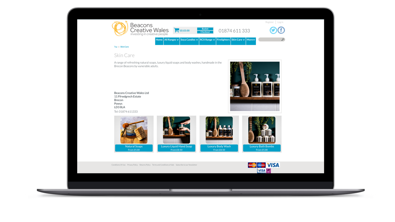Laptop displaying a photo gallery website interface with multiple thumbnail images.