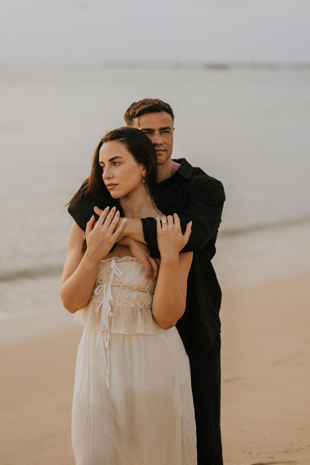 Couple photography services at sunset beach Bali