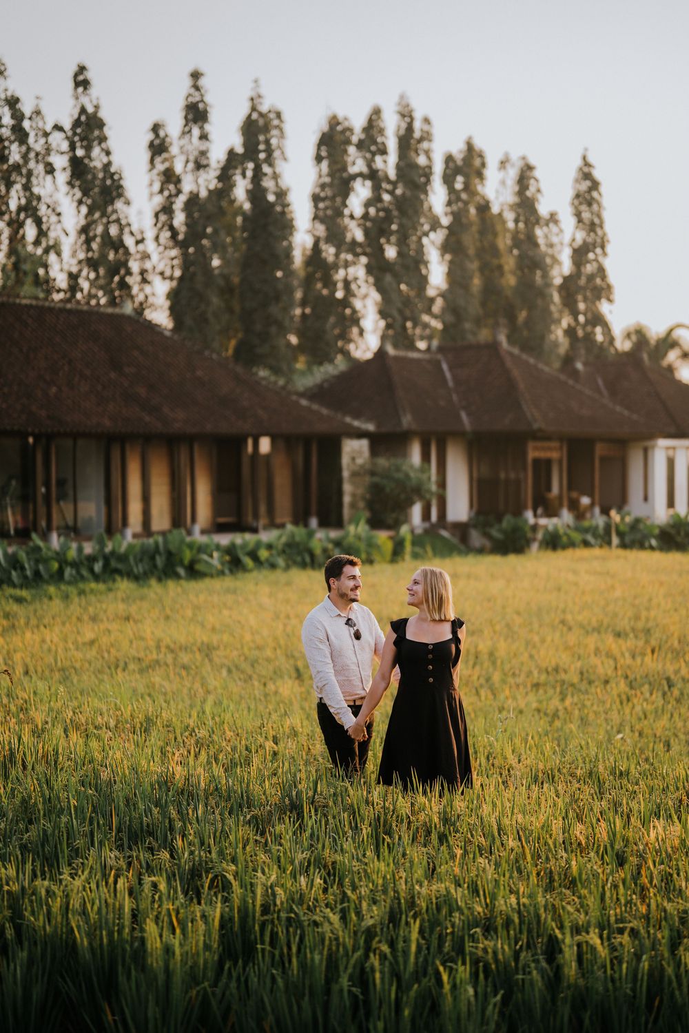 Romantic proposal photography session at Tanah Gajah Ubud