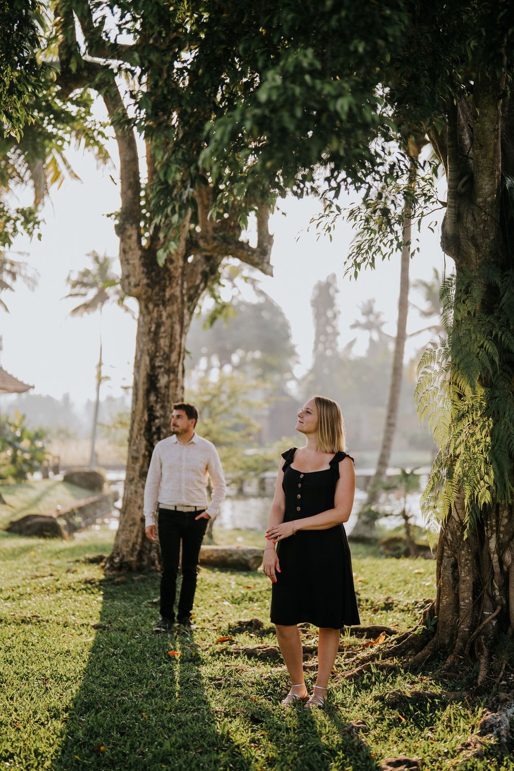 Romantic proposal photography session at Tanah Gajah Ubud